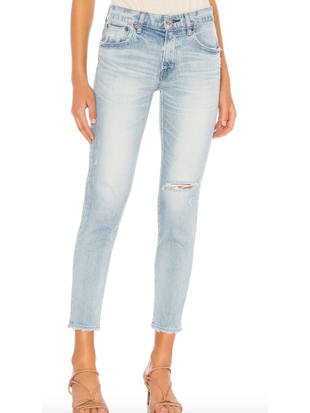 Moussy Vintage Vivian Ripped Skinny in Light Blue Size 27